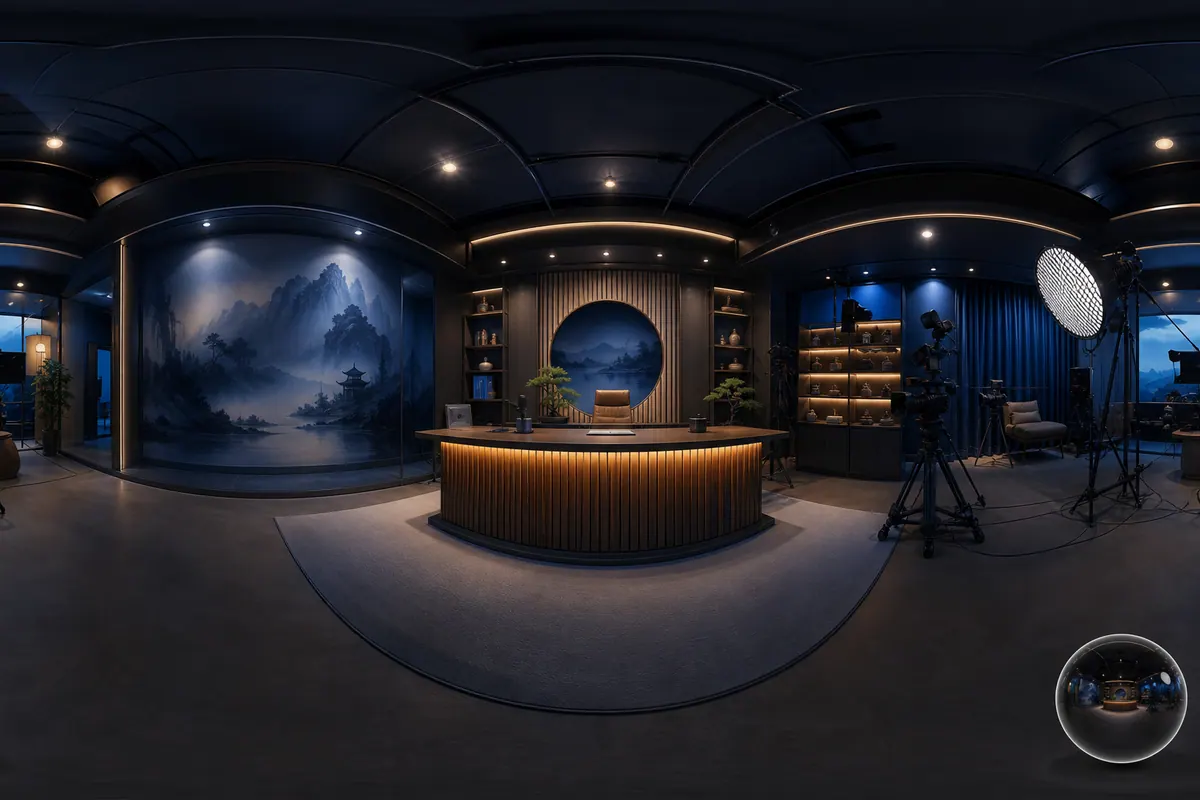 360° 全景 — 直播间第一人称全景预览
